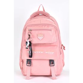 Elatae 51704 Pembe Unisex Ortopedik Çok Gözlü Günlük Seyahat Okul Sırt Çantası