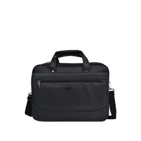 Elatae 71438 Siyah Lüks Kumaş Çok Gözlü Laptop ve Evrak Çantası