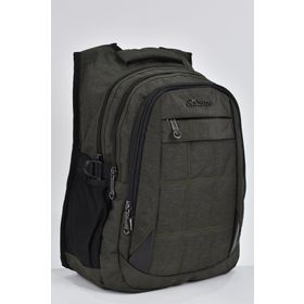 Elatae Haki 2227 Unisex Ortopedik Çok Gözlü Günlük Seyahat Okul Sırt Çantası