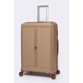 Elatae V303 Premium Vizon-Camel Polipropilen Büyük Boy Kırılmaz Valiz Seti