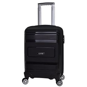 Elatae V305 Siyah Premium Polipropilen Kabin Boy Kırılmaz Valiz