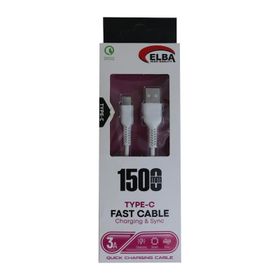 Elba ELB37-T1 Type-C 1.5 m 3 A Beyaz Hızlı Şarj Kablo
