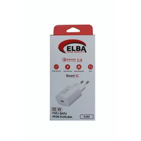 Elba ELB42 Beyaz 25W USB-C PD3.0 QC4.0 Şarj Kafası ve iPhone Kablo