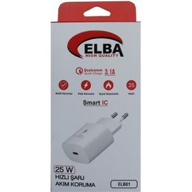 Elba ELB42 Beyaz 25W USB-C PD3.0 QC4.0 Şarj Kafası ve iPhone Kablo