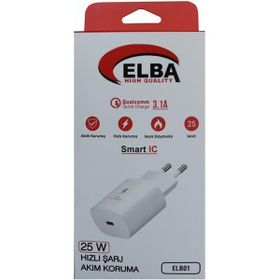 Elba ELB42 Beyaz 25W USB-C PD3.0 QC4.0 Şarj Kafası ve iPhone Kablo
