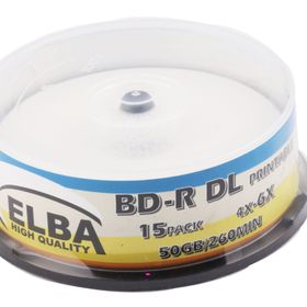 Elba Printable BD-R 50Gb 6x 15'li Blu-Ray Boş Cakebox