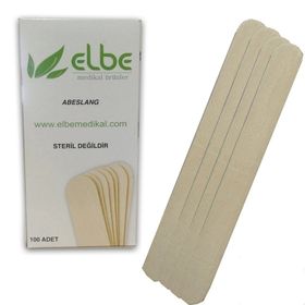 Elbe 100 Adet Maun Abeslang Tahta Dil Basacağı Spatula