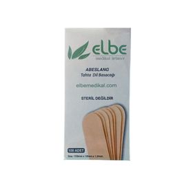 Elbe 100 Adet Maun Abeslang Tahta Dil Basacağı Spatula