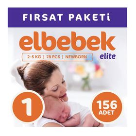 Elbebek Elite No:1 Yenidoğan 156 Adet Bebek Bezi