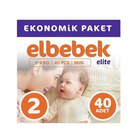 Elbebek Elite No:2 Mini 40 Adet Bebek Bezi