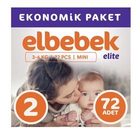 Elbebek Elite No:2 Mini 72 Adet Bebek Bezi