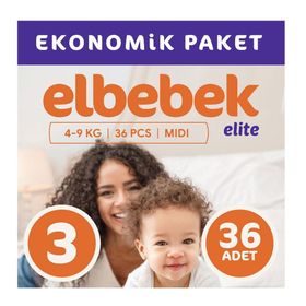 Elbebek Elite No:3 Midi 36 Adet Bebek Bezi