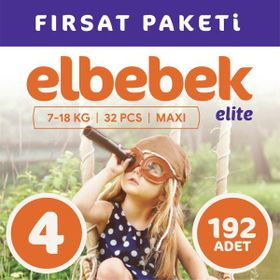 Elbebek Elite No:4 Maxi 192 Adet Bebek Bezi