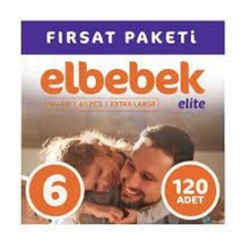 Elbebek Elite No:6 XLarge 120 Adet Bebek Bezi