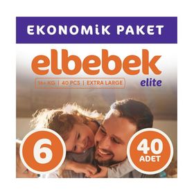 Elbebek Elite No:6 XLarge 40 Adet Bebek Bezi