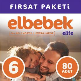 Elbebek Elite No:6 XLarge 80 Adet Bebek Bezi