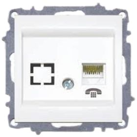 Elbi Zena 1RJ11 5 Adet Beyaz Mekanizma Telefon Prizi