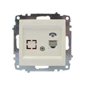 Elbi Zena 1RJ11 5 Adet Meknanizma Krem Telefon Prizi