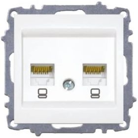 Elbi Zena 2RJ45 10 Adet Beyaz Mekanizma Prizi