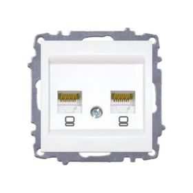 Elbi Zena 2RJ45 10 Adet Beyaz Mekanizma Prizi