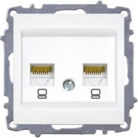 Elbi Zena 2RJ45 5 Adet Beyaz Mekanizma Prizi