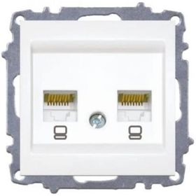 Elbi Zena 2RJ45 5 Adet Beyaz Mekanizma Prizi