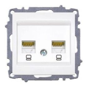 Elbi Zena 2RJ45 5 Adet Beyaz Mekanizma Prizi
