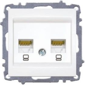Elbi Zena 2RJ45 5 Adet Beyaz Mekanizma Prizi