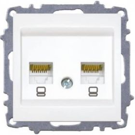 Elbi Zena 2RJ45 5 Adet Beyaz Mekanizma Prizi