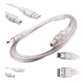 Electroon 1.5 m Şeffaf USB Yazıcı Kablosu