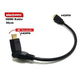 Electroon 30 cm 90 Derece Hareketli Fişli HDMI Kablo