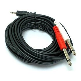 Electroon 6.3 mm Mono 3.5 mm 5 m Stereo Kablo