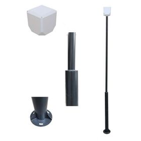 Electroon 89x51x2 mm 3 mt Antrasit Fırın Boyalı Metal Kamera Direk ve Küp