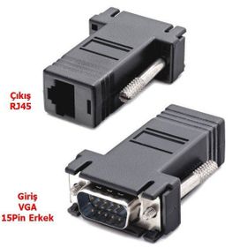 Electroon VGA Erkek RJ45 Cat5 Cat6 Lan Çevirici