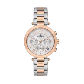 Elegangs El2448-10 Gri-Sarı Kadın Kol Saati