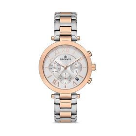 Elegangs El2448-10 Gri-Sarı Kadın Kol Saati