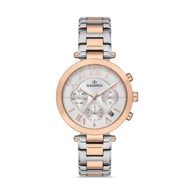 Elegangs El2448-10 Gri-Sarı Kadın Kol Saati