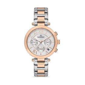 Elegangs El2448-10 Gri-Sarı Kadın Kol Saati