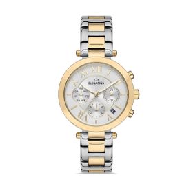 Elegangs El2448-7 Gri-Sarı Kadın Kol Saati