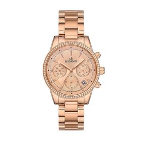Elegangs El2449-3 Sarı Kadın Kol Saati