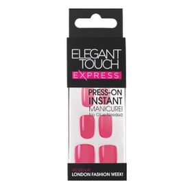 Elegant Touch Express Polished Bright Pink Takma Tırnak