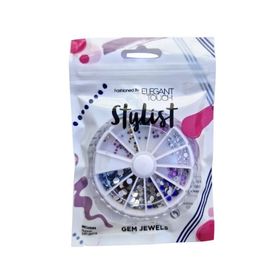 Elegant Touch Stylist Nail Art 12 Farklı Renk 240 Adet Taş Seti