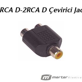 Elektormer 1 Rca Dişi 2 Rca Dişi Çevirici Jack