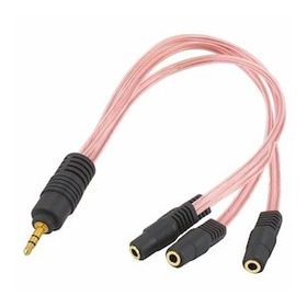 Elektormer 3.5 mm Streo Erkek /3 X 3.5 mm Streo Dişi 5+1 Kablo