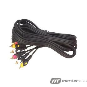 Elektormer 3 Rca 3 Rca 10 Metre Kalın Kablo
