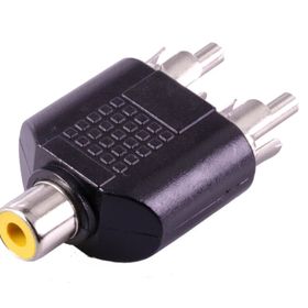 Elektromer 1 RCA Dişi 2 RCA Erkek Çevirici Jack