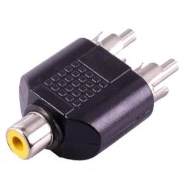 Elektromer 1 RCA Dişi 2 RCA Erkek Çevirici Jack