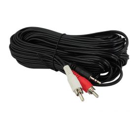 Elektromer 2 Rca Erkek + 3.5 mm 10 m Kutulu Stereo Erkek Ses Kablosu