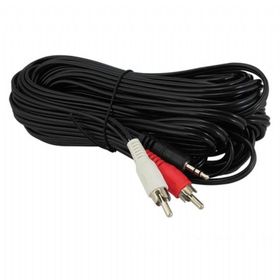 Elektromer 2 Rca Erkek + 3.5 mm 10 m Kutulu Stereo Erkek Ses Kablosu