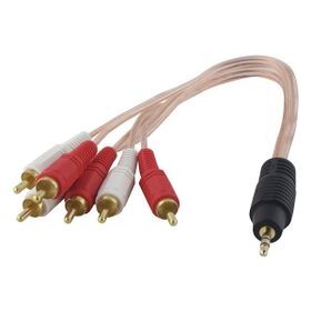 Elektromer 3.5 mm Stereo Erkek 6 Rca Erkek 5+1 Ses Sistemi Kablo
